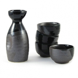 Sake Set (Grey&Black)